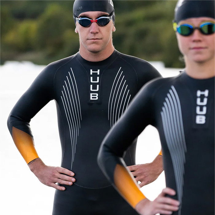 2024 Huub Mnner Alta Thermal Neoprenanzug ALTTHER35 - Black / Orange